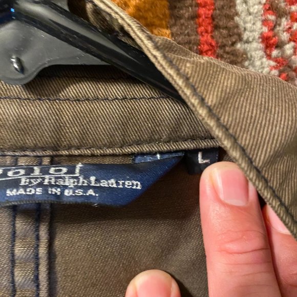 Vintage 80s Polo Ralph Lauren Army M-65 Military Style Button Jacket Made in USA - Picture 4 of 5